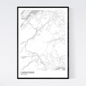 Cairngorms Region Map Print