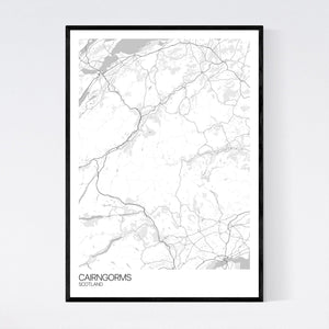 Cairngorms Region Map Print