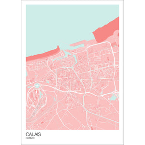 Map of Calais, France