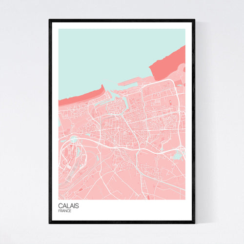 Map of Calais, France