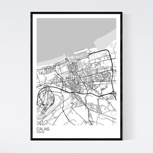 Calais City Map Print