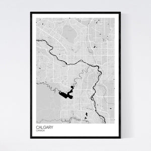 Calgary City Map Print