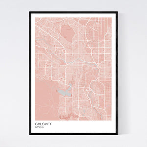 Calgary City Map Print