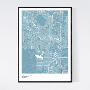 Calgary City Map Print