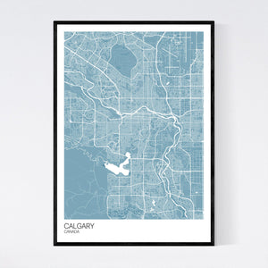 Calgary City Map Print