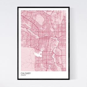 Calgary City Map Print