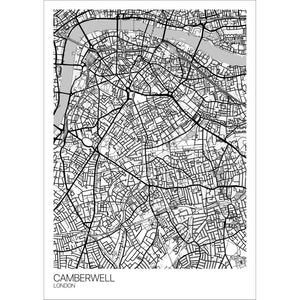 Map of Camberwell, London