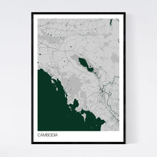 Load image into Gallery viewer, Cambodia Country Map Print