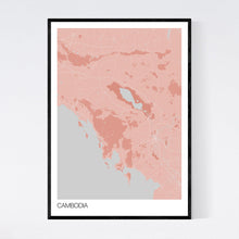 Load image into Gallery viewer, Cambodia Country Map Print