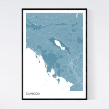 Load image into Gallery viewer, Cambodia Country Map Print
