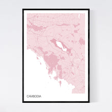 Load image into Gallery viewer, Cambodia Country Map Print
