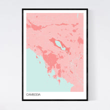 Load image into Gallery viewer, Cambodia Country Map Print