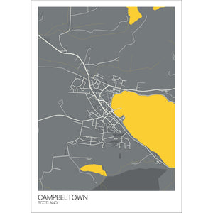 Map of Campbeltown, Scotland