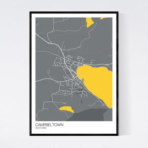 Map of Campbeltown, Scotland