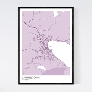 Campbeltown Town Map Print