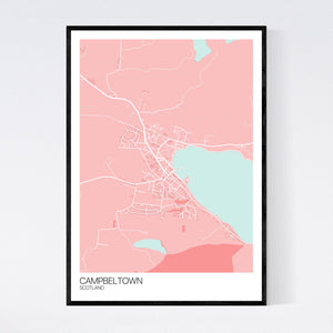 Campbeltown Town Map Print