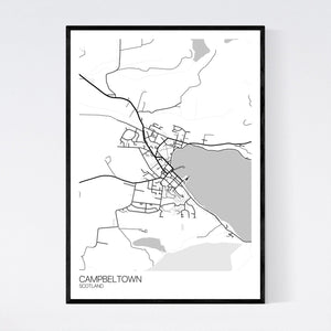 Campbeltown Town Map Print