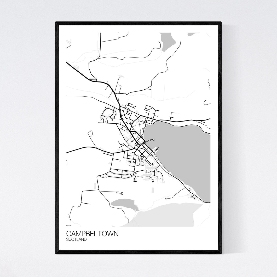 Campbeltown Town Map Print