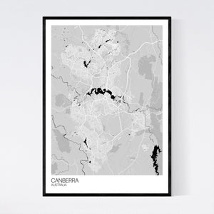 Canberra City Map Print