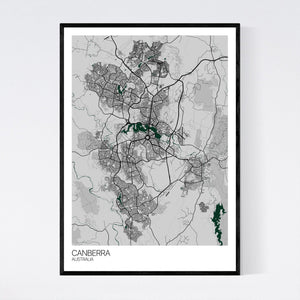 Canberra City Map Print