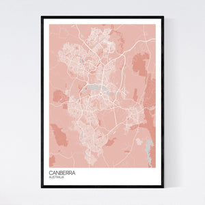 Canberra City Map Print