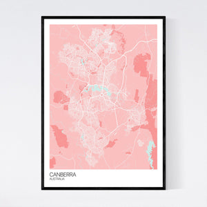 Canberra City Map Print