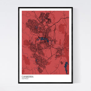 Canberra City Map Print