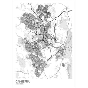 Map of Canberra, Australia