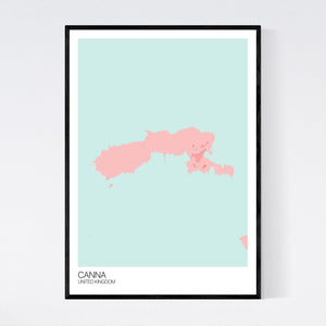 Canna Island Map Print
