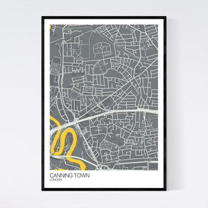 Canning Town Neighbourhood Map Print