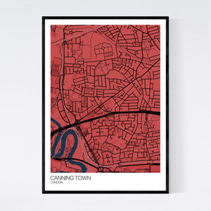Canning Town Neighbourhood Map Print