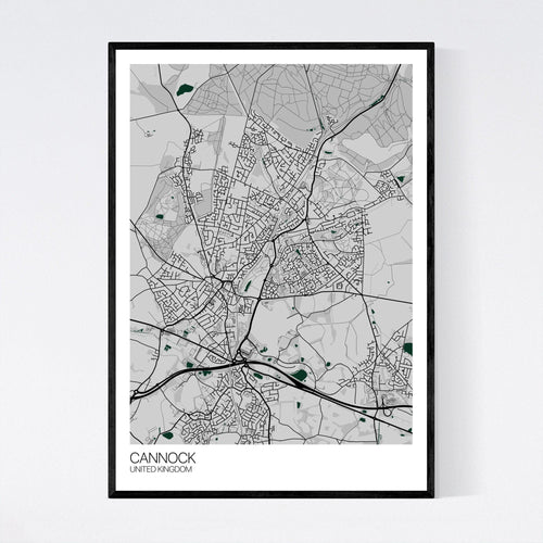 Map of Cannock, United Kingdom