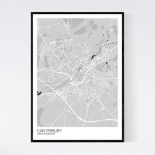 Load image into Gallery viewer, Canterbury City Map Print