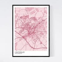Load image into Gallery viewer, Canterbury City Map Print