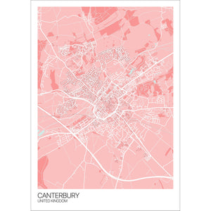 Map of Canterbury, United Kingdom