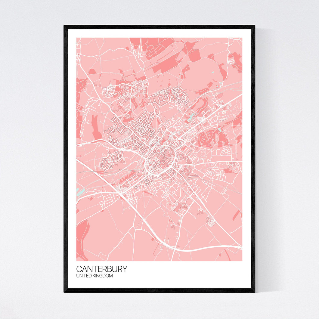 Map of Canterbury, United Kingdom