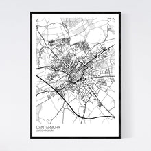 Load image into Gallery viewer, Canterbury City Map Print