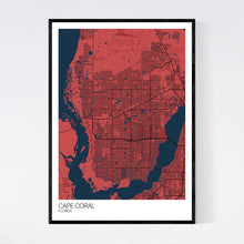 Load image into Gallery viewer, Cape Coral City Map Print