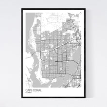 Load image into Gallery viewer, Cape Coral City Map Print