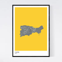 Load image into Gallery viewer, Capri Island Map Print