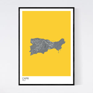 Capri Island Map Print