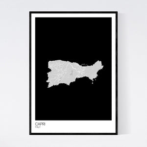 Capri Island Map Print