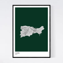 Load image into Gallery viewer, Capri Island Map Print