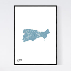 Map of Capri, Italy