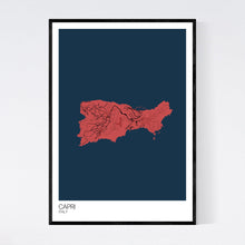 Load image into Gallery viewer, Capri Island Map Print