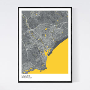 Cardiff City Map Print