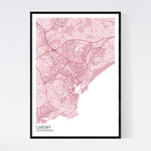 Load image into Gallery viewer, Cardiff City Map Print
