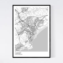 Load image into Gallery viewer, Cardiff City Map Print