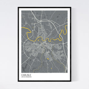 Carlisle City Map Print