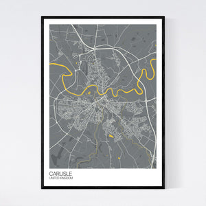 Carlisle City Map Print